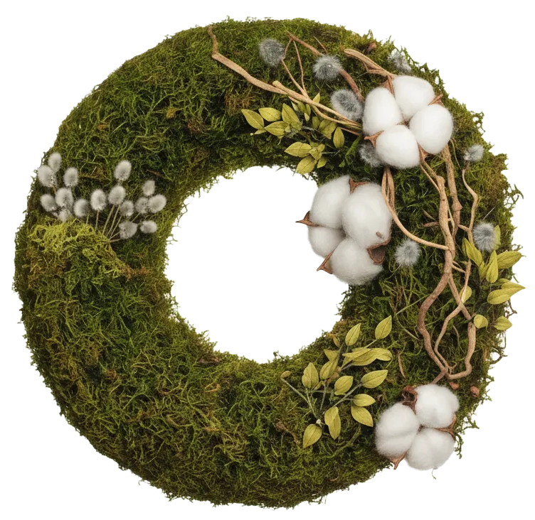 Вінок зі стабілізованих рослин з позначеними елементами